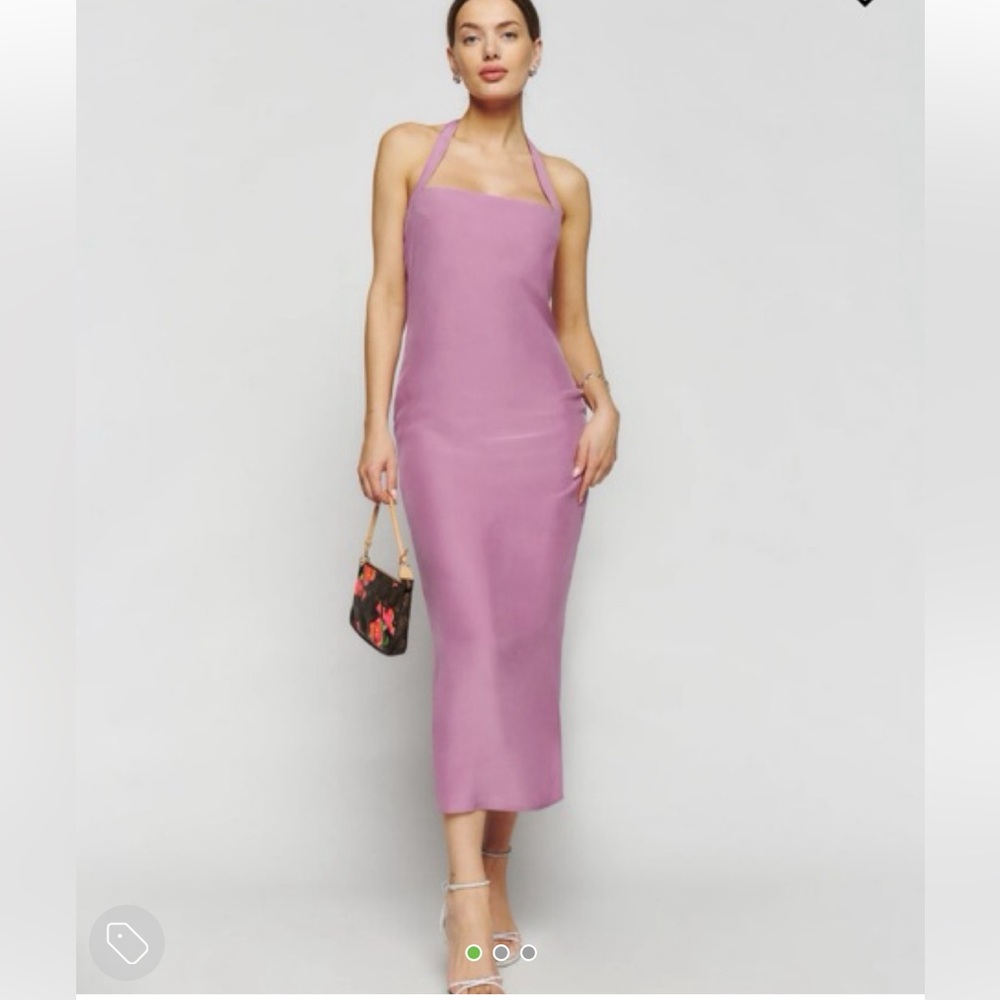 Reformation Lilac Halter Midi Dress